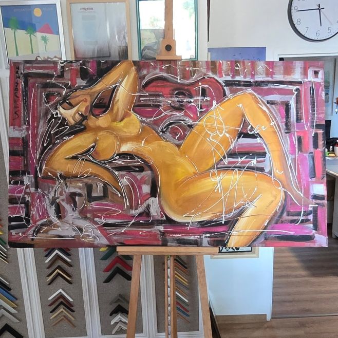 Hrasarkos (1975) Arménsko - francouzský umělec Téma: Odalisque Formát: XXXL 163x 95cm